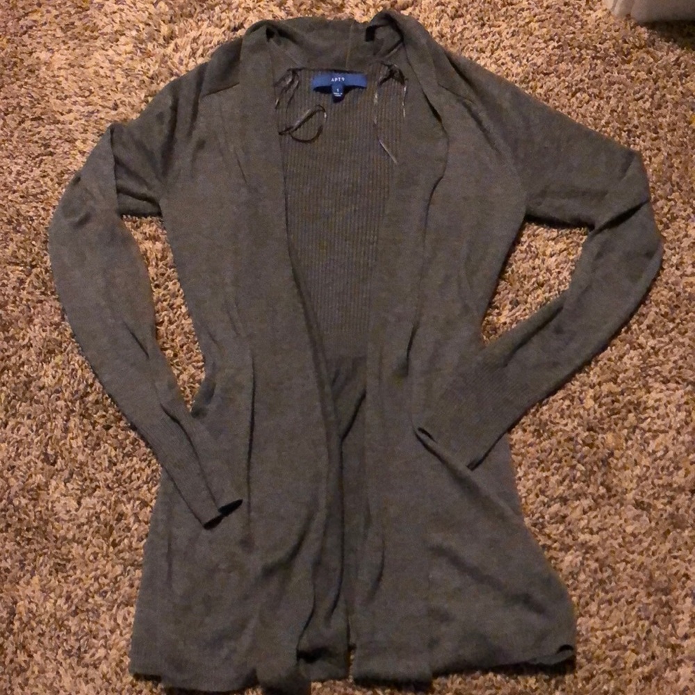 Thin Charcoal Cardigan